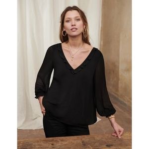 SEZANE SYBILLE BLOUSE // BLACK